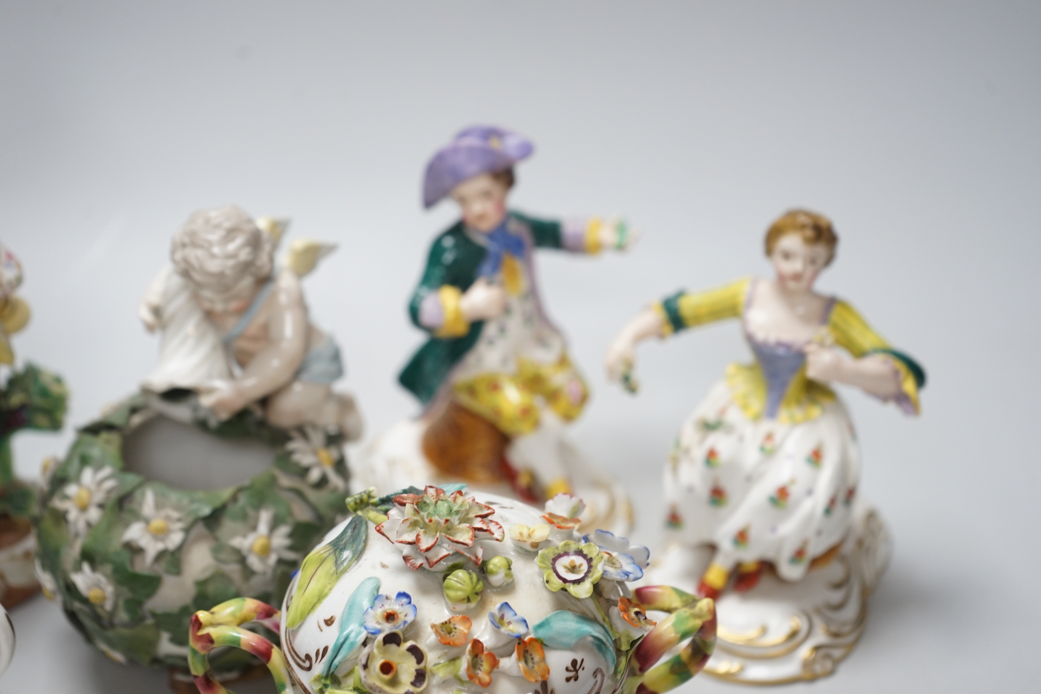 Six pieces of ornamental porcelain including Minton, Crown Derby etc, - Image 6 of 10