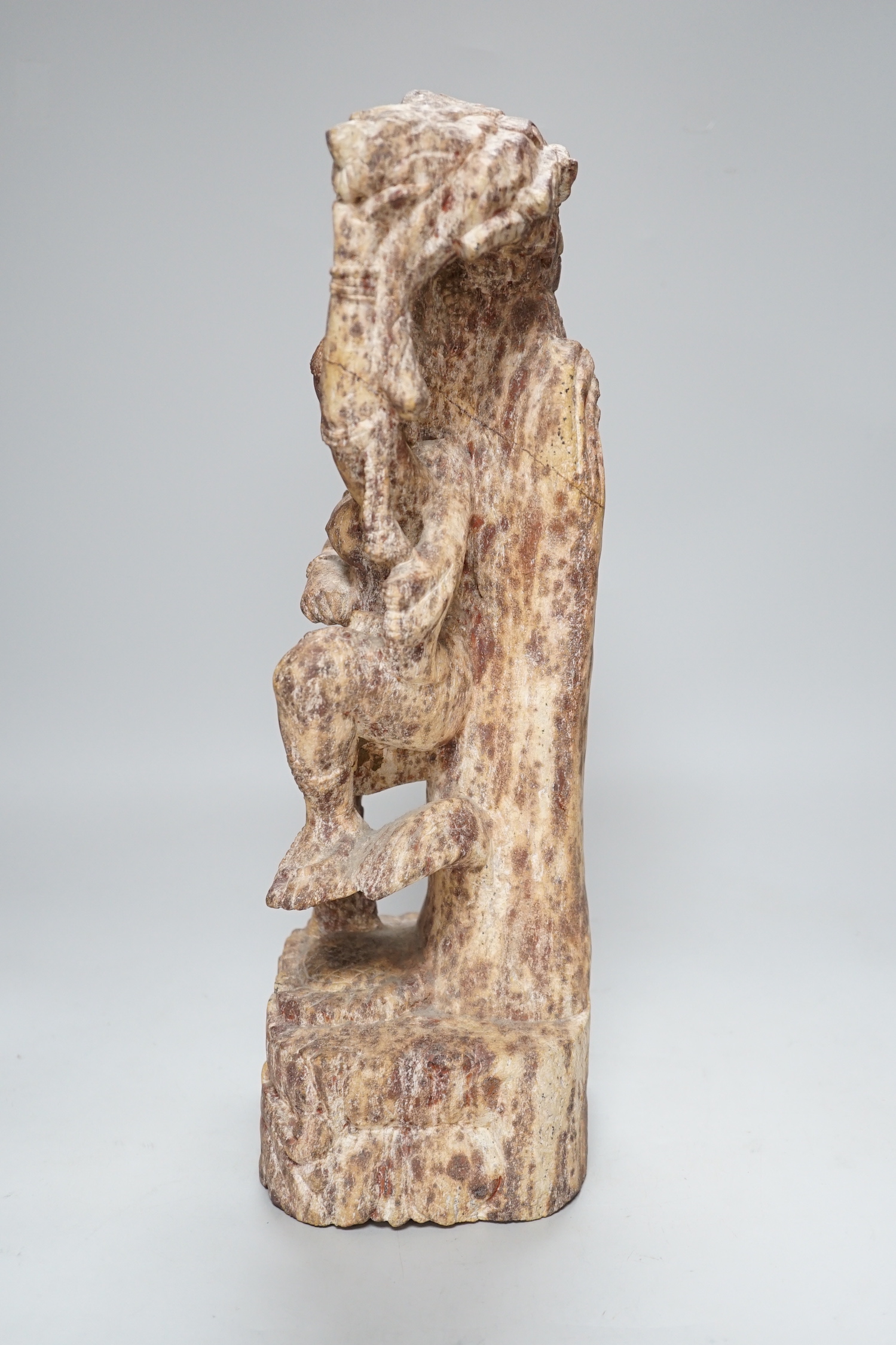 An Indian carved marble dancer, 40cm - Image 3 of 7