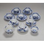 Two miniature Chinese blue and white porcelain part tea sets