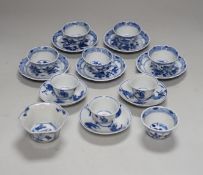 Two miniature Chinese blue and white porcelain part tea sets