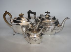 A large collection of plated wares including tea and coffee pots etc
