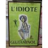 Theatre Antoine L'idiote Glutaminol, original artwork for poster design, 120cm x 79cm