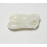 Chinese white jade carving of gourds, 19th/20th century, 5cm wide