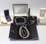 Assorted 925 and sterling costume jewellery.