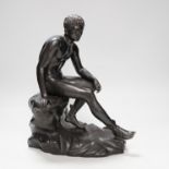 An Italian bronze figure of Hermes, c.1900, 31cm