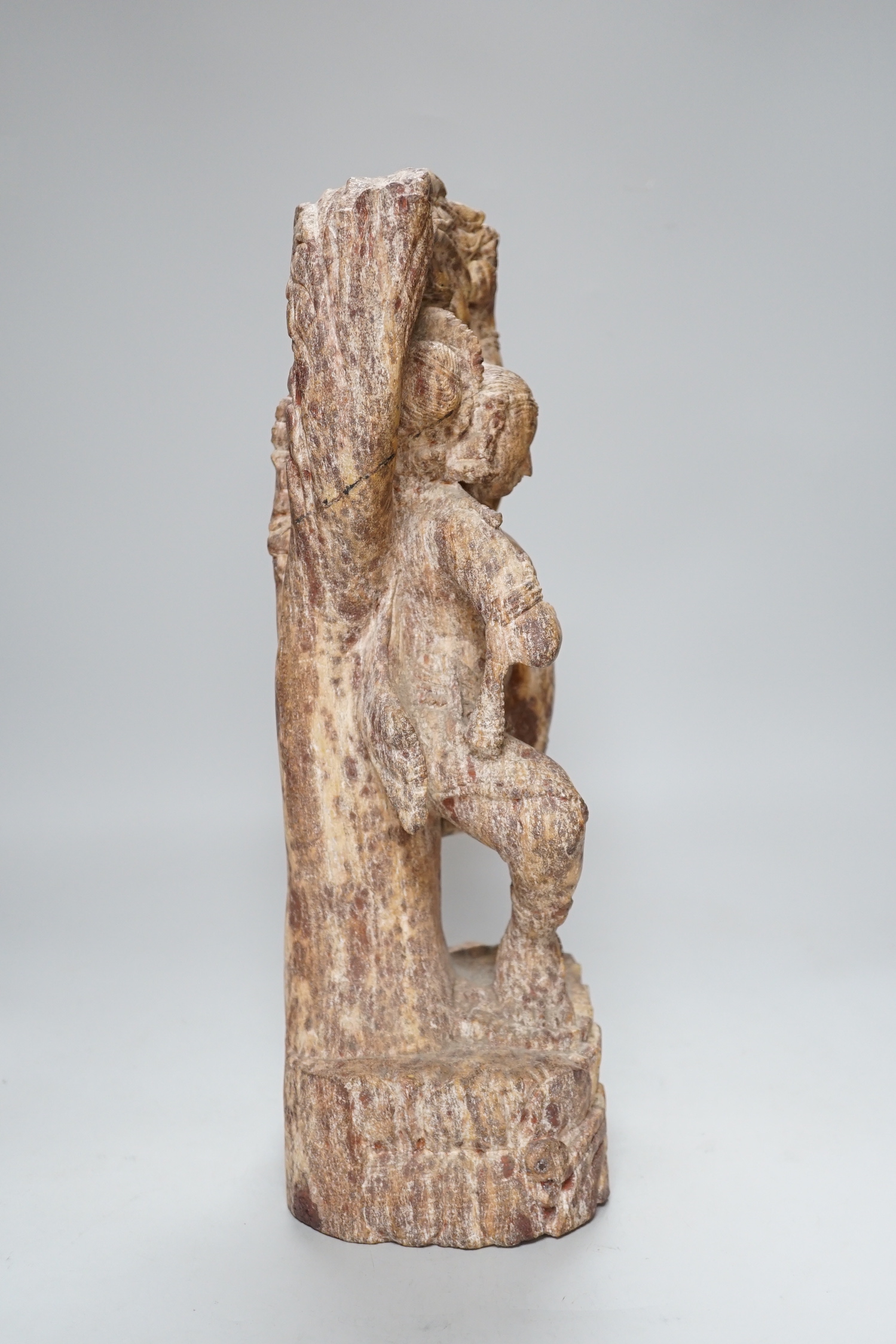 An Indian carved marble dancer, 40cm - Image 7 of 7