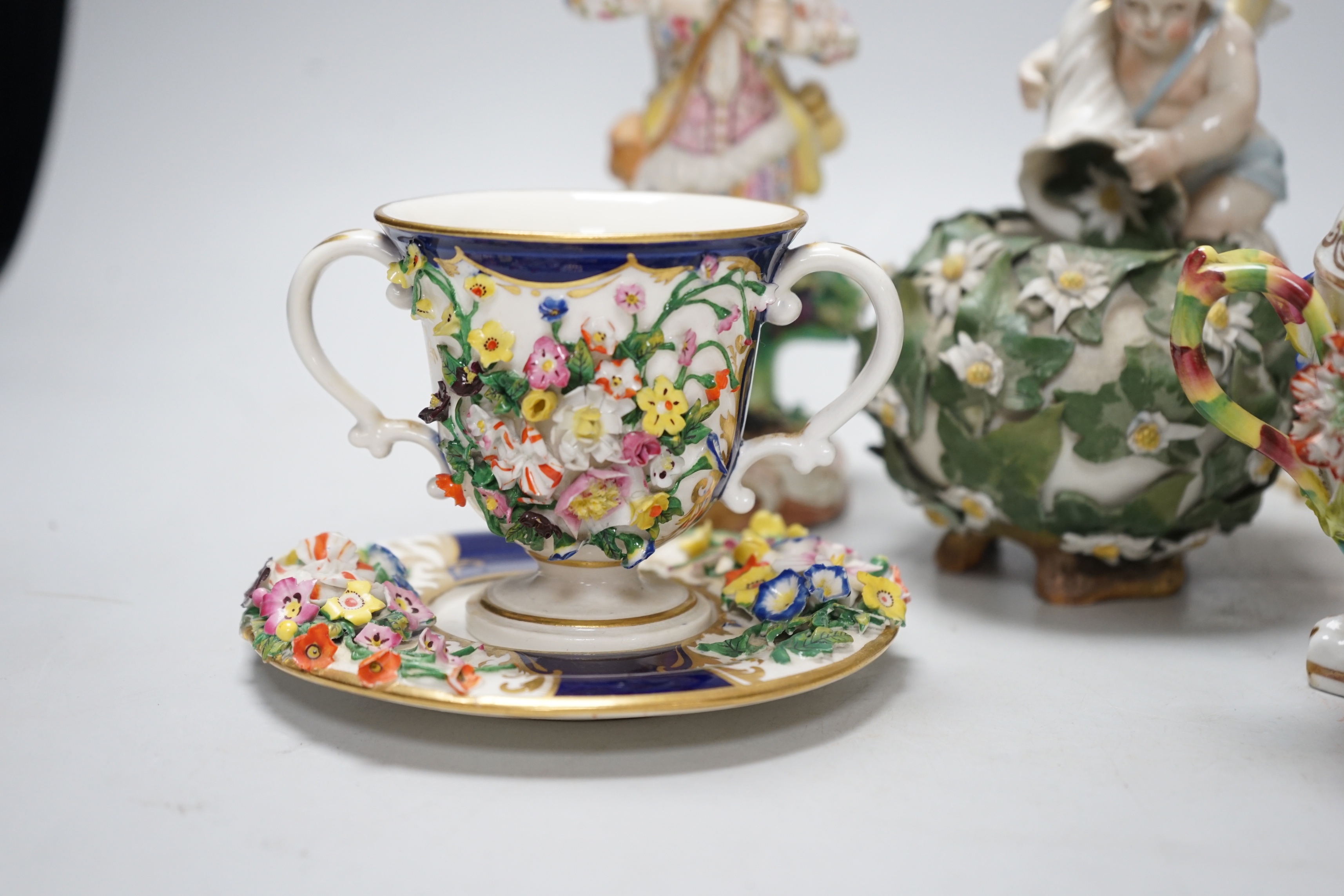 Six pieces of ornamental porcelain including Minton, Crown Derby etc, - Image 2 of 10