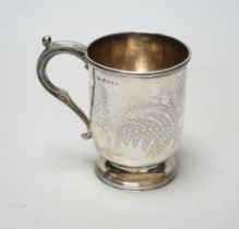 A Victorian silver christening mug with presentation inscription 'F.E.G. Newland from W. Grant