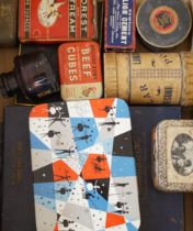 Advertising collectibles comprising mostly packaging / tins including OXO and Black Cat cigarettes