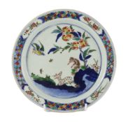 A Chinese Ming wucai porcelain Kaiseki dish, Chongzhen period c.1635, made for the Japanese