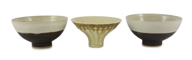 Dame Lucie Rie D.B.E. (1902-1995) and Hans Coper (1920-1981), a pair of stoneware bowls and a