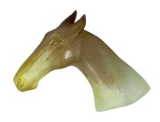 A large Daum pâte-de-verre model of ‘Appaloosa’ horse's head, designed by Claude L’Hoste (1929-