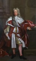 Michael Dahl (Swedish, 1659-1743) Portrait of Gilbert, 4th Earl of Coventry, full length in ermine