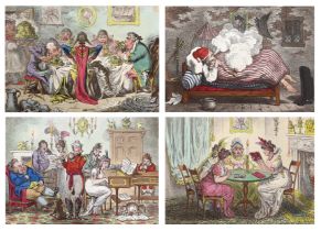 James Gillray (English, 1756-1815) ‘’Germans Eating Sour-Krout’’, dated 1803, 263 x 365. BM