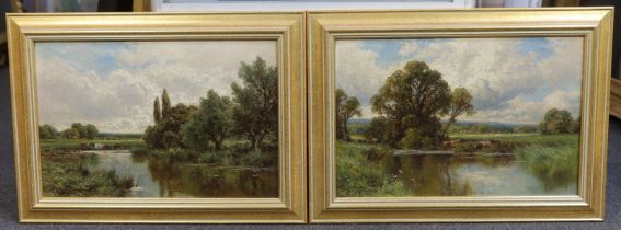 Henry H. Parker (British, 1858-1930) 'At Culham on Thames' and 'The River Wey, near Ripley, Surrey'