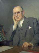 § § Sir Herbert James Gunn RA PRP RSW (Scottish, 1893-1964) Portrait of Silvanus Nicol, The
