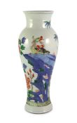 A Chinese wucai ‘phoenix’ baluster vase, late 19th century, painted with a phoenix perched on