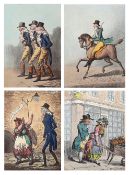 James Gillray (English, 1756-1815) ’’How to Ride with Elegance thro’ the Streets’’ dated 1800, 320 x