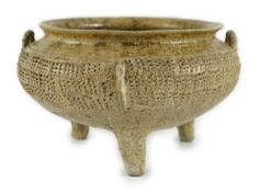 A Chinese proto-celadon tripod ritual vessel, ding, Western Zhou dynasty/Spring & Autumn period (