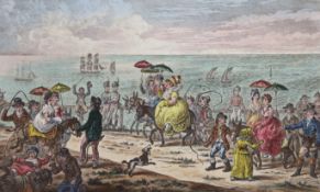 James Gillray (English, 1756-1815) ‘’Morning Promenade upon the Cliff, Brighton’’hand-coloured