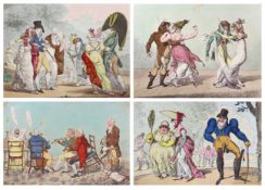 James Gillray (English, 1756-1815) ‘’Les Invisibles’’ and ‘’La Wales. Le Bon Genre’’, each dated