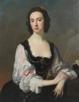 Attributed to Thomas Hudson (English, 1701-1779) Portrait of Miss Furneaux Pelham, standing half