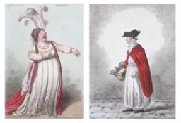James Gillray (English, 1756-1815) ‘’A Bravura Air Mandane’’, dated 1801, 360 x 257mm. BM Satires