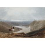 Samuel Jackson (British, 1830-1904) Horsemen surveying Clifton Gorge, Cook’s Folly & the Severn