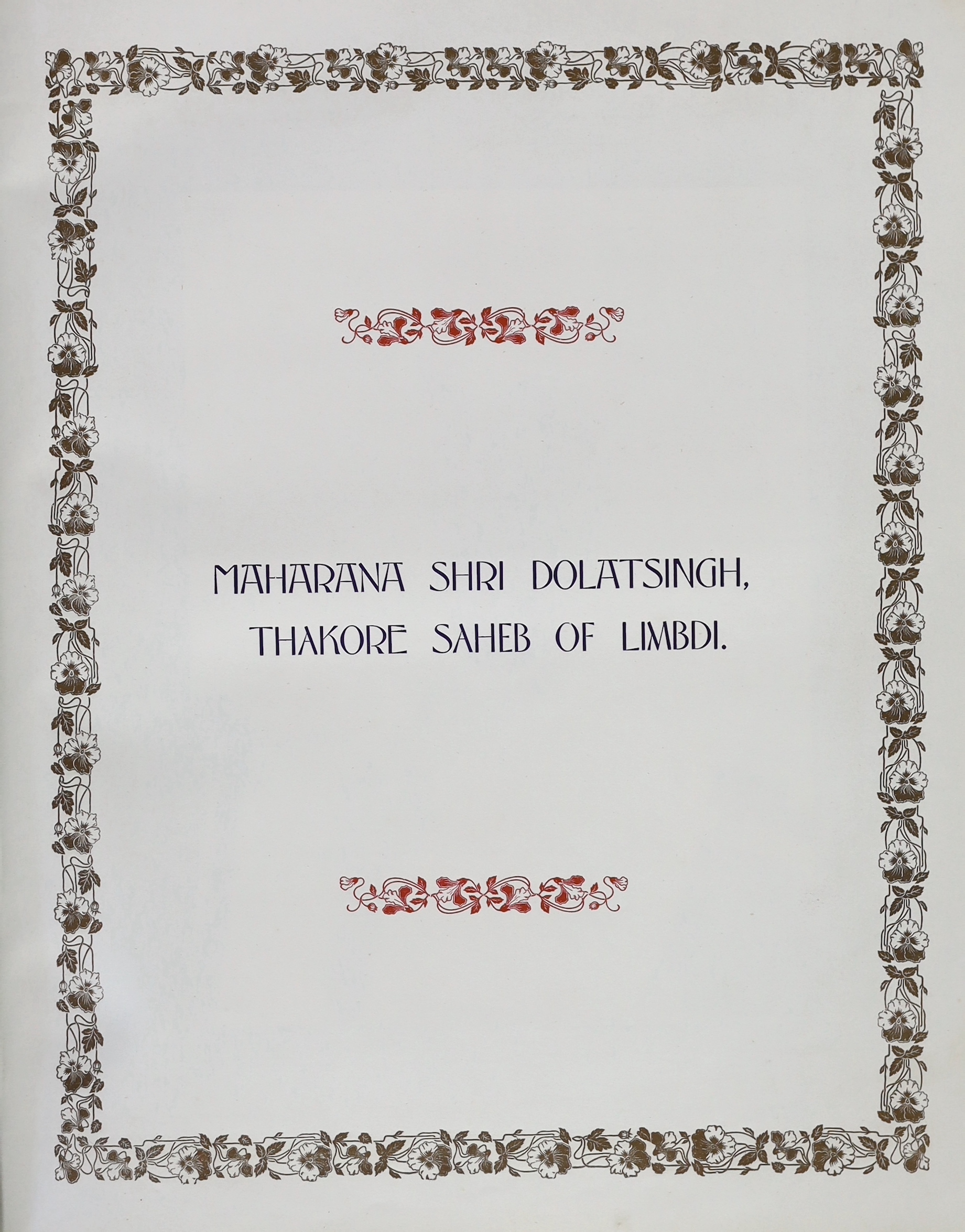 ° ° Indian Interest: CAXTON WORKS. Souvenir. 'Kathiawar Tour of His Excellency Sir George Sydenham - Image 6 of 11