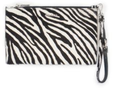 A Prada zebra print pony skin purse bag, width 21cm, height 13cm***CONDITION REPORT***Slight wear to