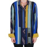 A Paul Smith silk blouse, 100% silk. Made in Portugal, Size 44***CONDITION REPORT***PLEASE NOTE:-