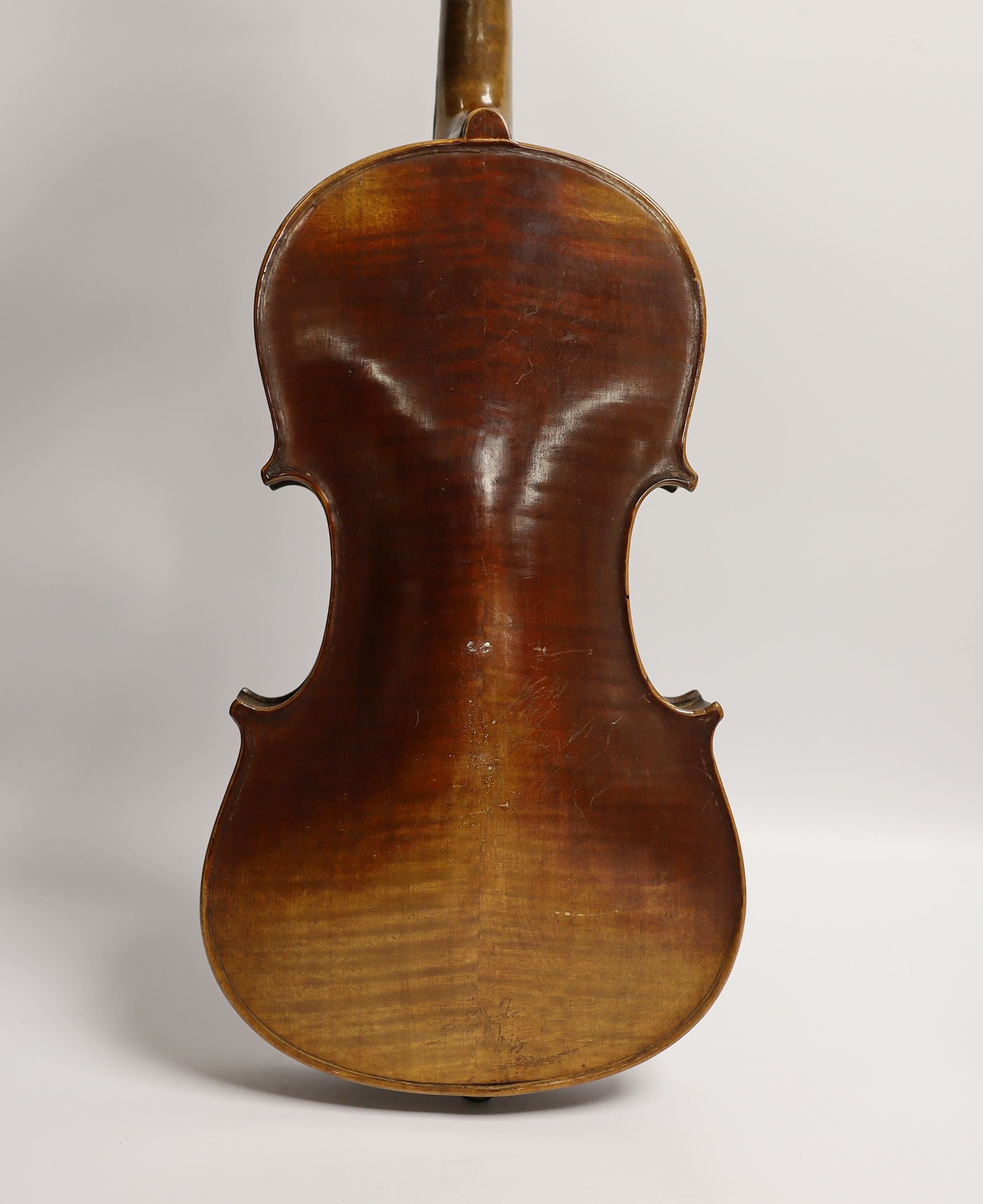 A German Stradivarius style violin, late 19th century, cased***CONDITION REPORT***PLEASE NOTE:- - Image 5 of 13