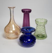 Eighteen glass vases, paperweights etc. Victorian to 20th century, largest 25cm high***CONDITION