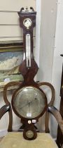 A Regency mahogany wheel barometer, height 112cm***CONDITION REPORT***PLEASE NOTE:- Prospective