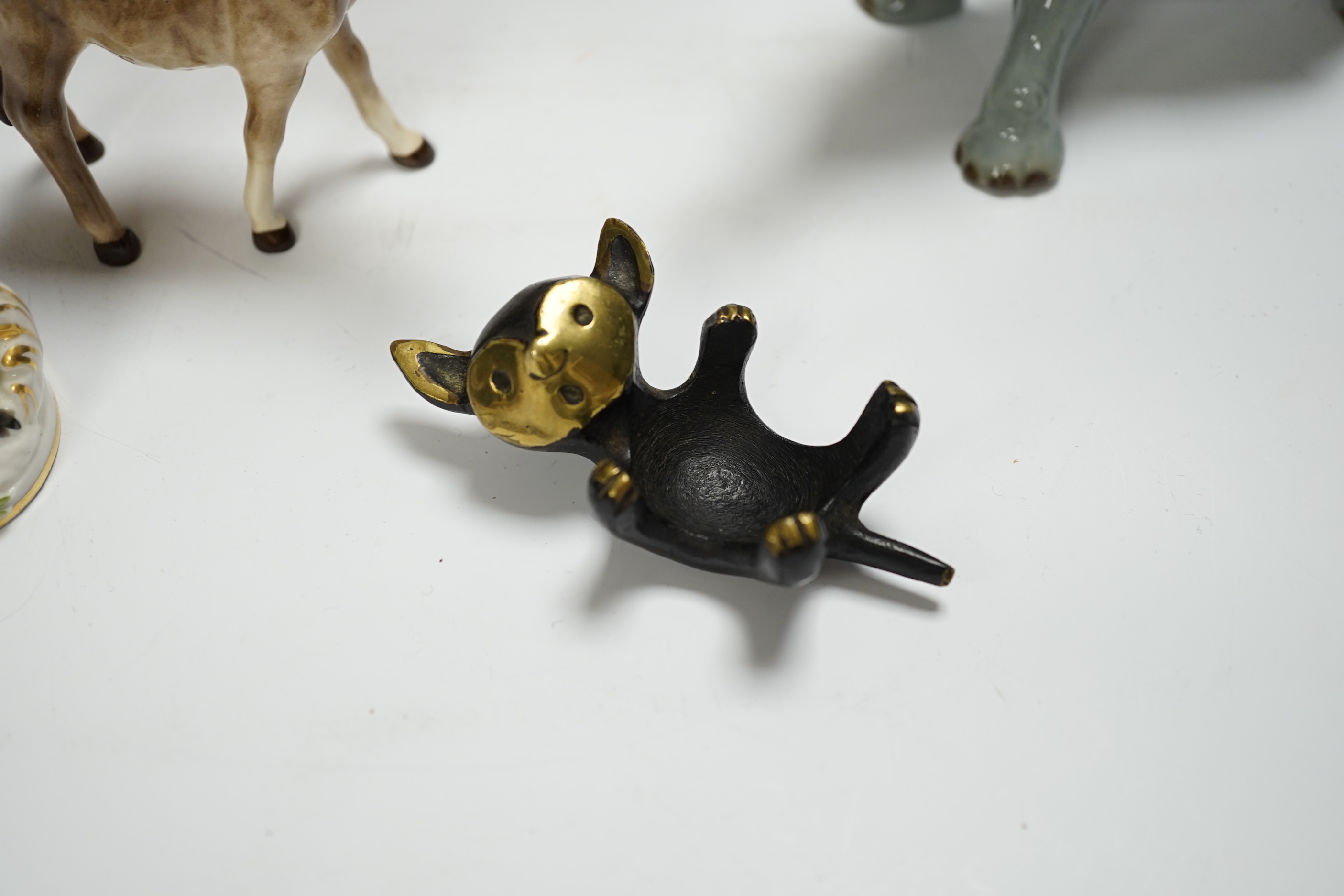 Eight animals including four Beswick, a Szeiler, a Royal Copenhagen, a cast metal cat and a - Image 5 of 6