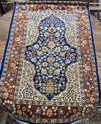 Two North West Persian part silk mats, larger 140 x 90cm***CONDITION REPORT***PLEASE NOTE:-