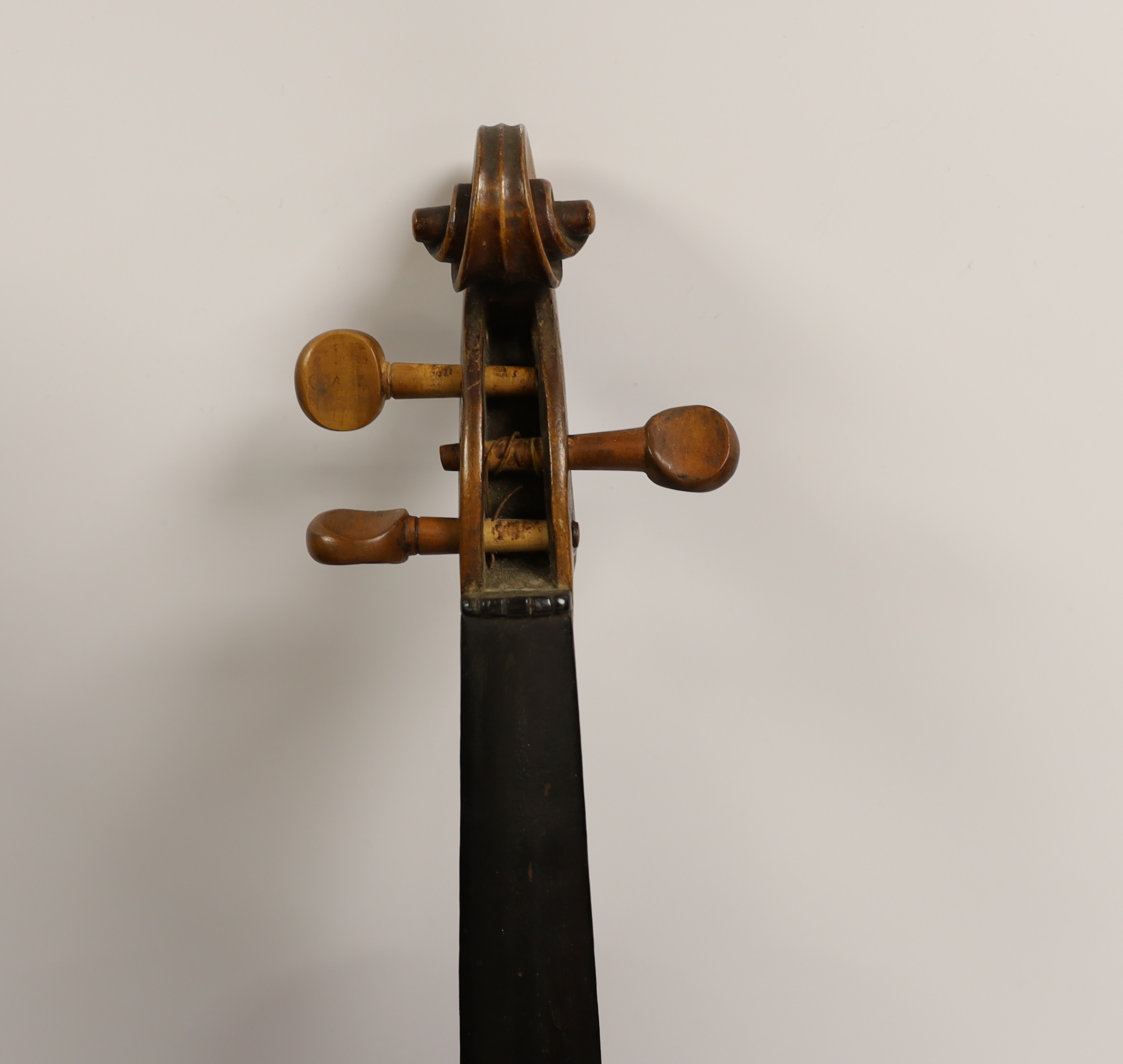 A German Stradivarius style violin, late 19th century, cased***CONDITION REPORT***PLEASE NOTE:- - Image 6 of 13