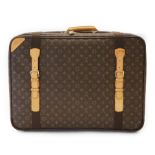 A Louis Vuitton Satellite 65 travel bag Style: MB01011, in monogram canvas and tan leather, width