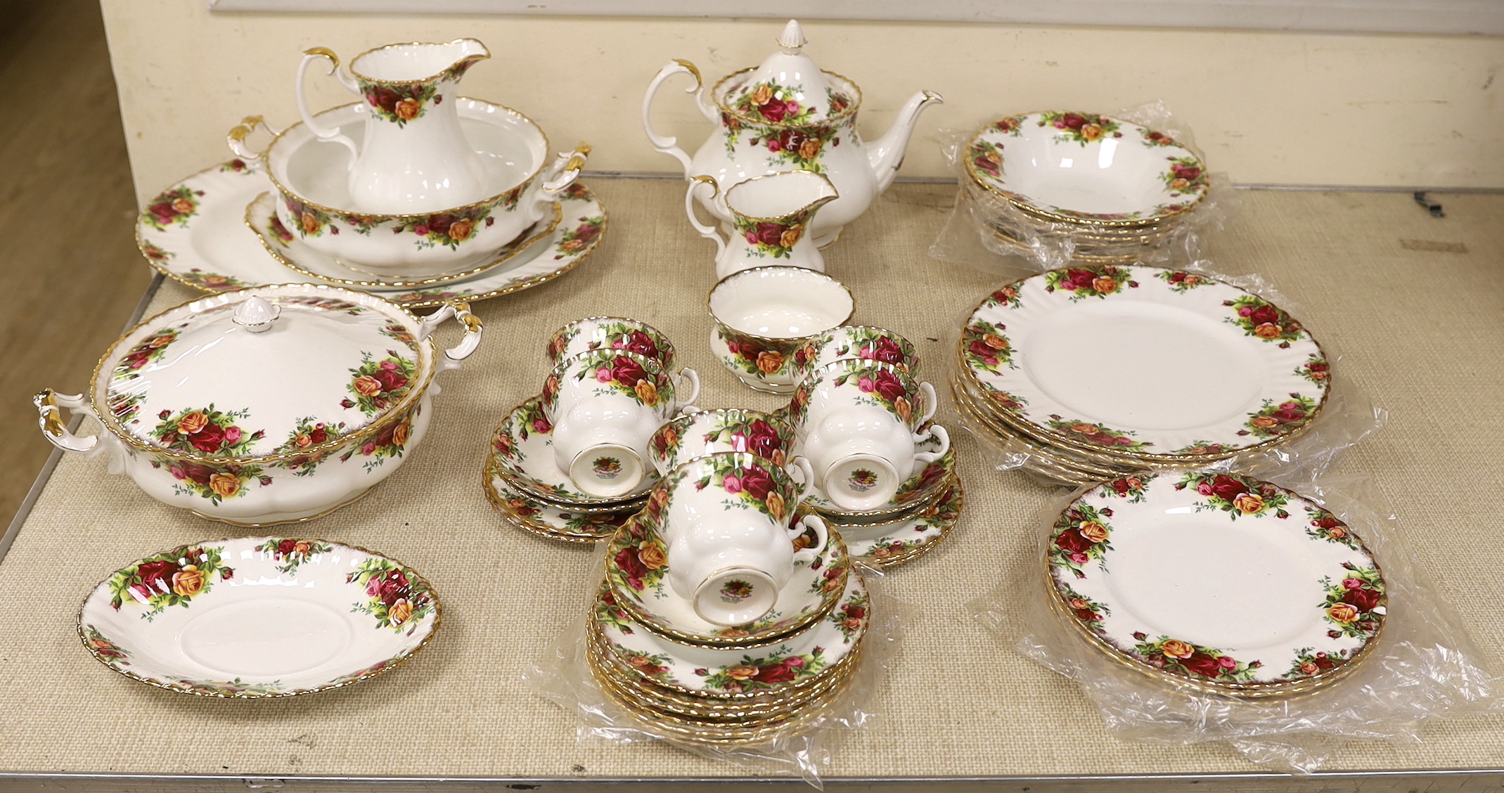 A collection of Royal Albert Old Country Roses dinnerware***CONDITION REPORT***(44)PLEASE NOTE:-