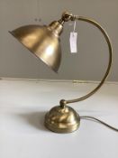 A contemporary Laura Ashley adjustable reading lamp, height 44cm together with an opaque glass