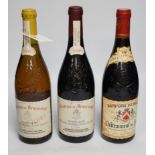 9 bottles of wine - 5 bottles of 1996 Chateauneuf Du Pape Dieux Telegraphe, 2 bottles of 1998