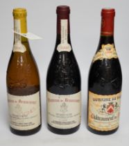 9 bottles of wine - 5 bottles of 1996 Chateauneuf Du Pape Dieux Telegraphe, 2 bottles of 1998