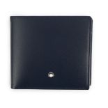 A Mont Blanc Meisterstuck 4cc navy leather wallet with coin case, unused in original packaging