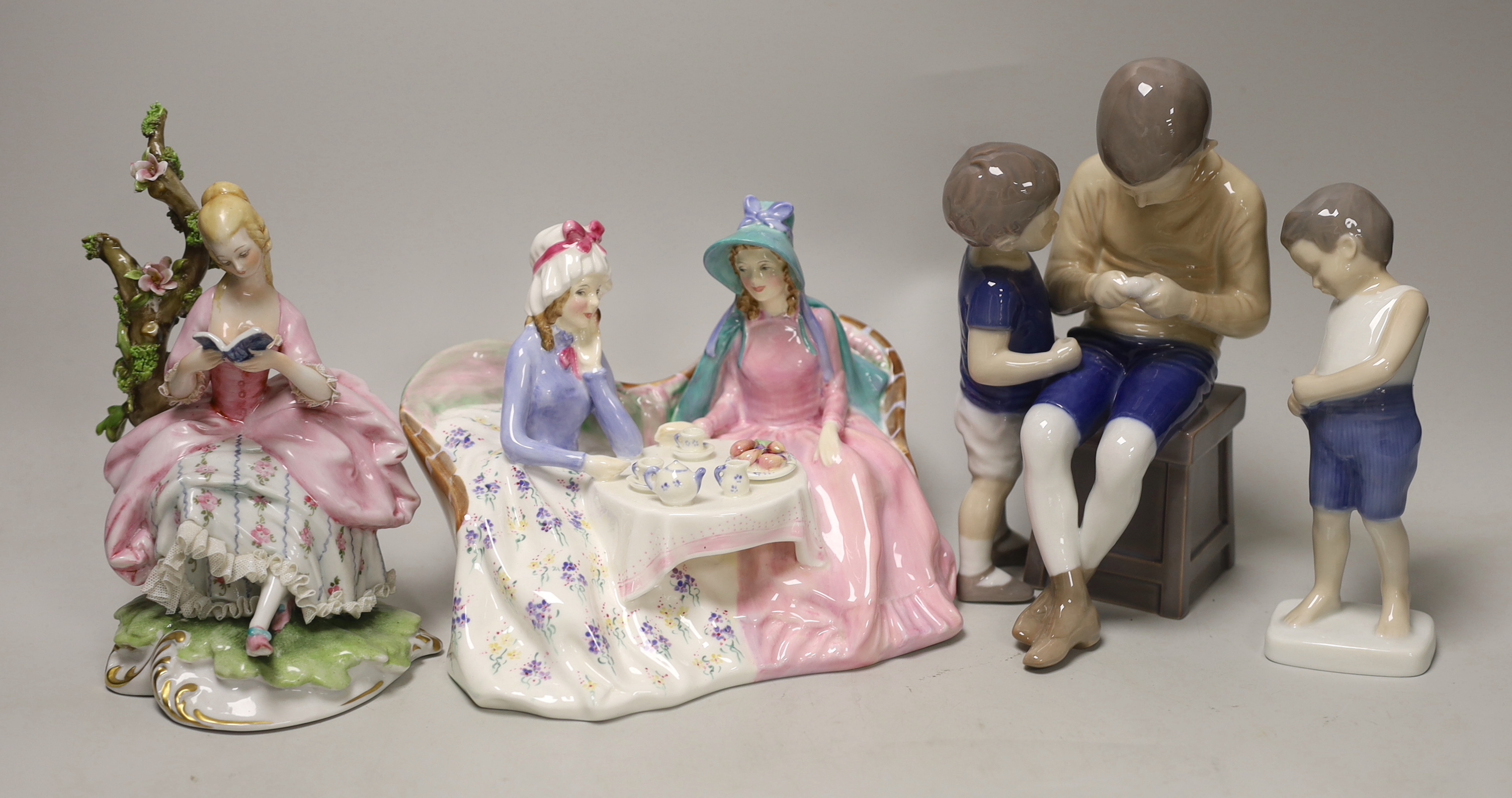 A group of Bing & Grondahl, Doulton etc figures, tallest 22cm***CONDITION REPORT***PLEASE NOTE:- - Image 6 of 8