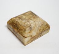 A Chinese bowenite jade scroll weight/seal 19th / 20th century***CONDITION REPORT***PLEASE NOTE:-