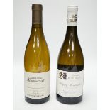 One bottle of Meursault-Charmes premier cru, les Charmes dessus 2014, two bottles of Chassagne