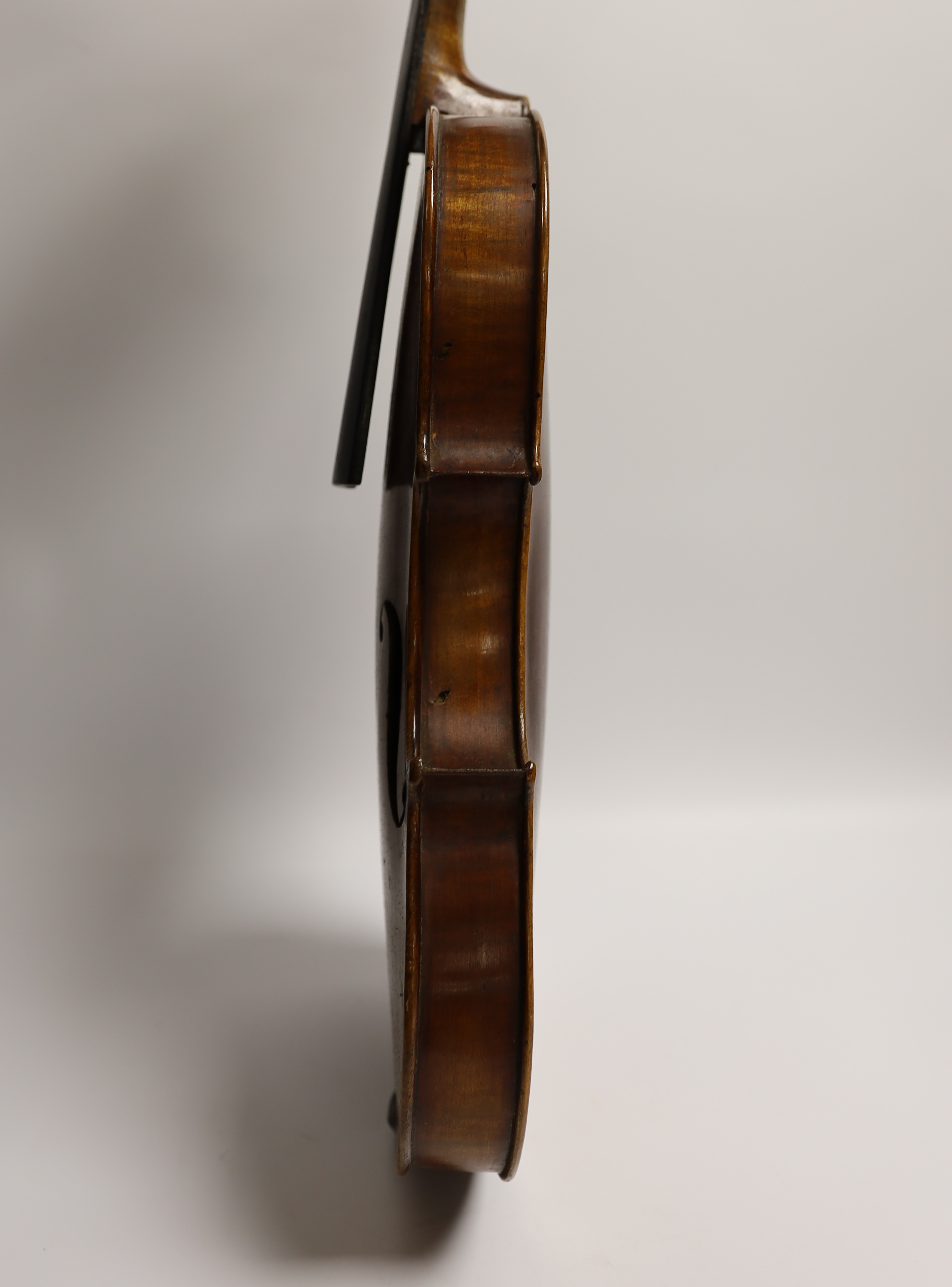 A German Stradivarius style violin, late 19th century, cased***CONDITION REPORT***PLEASE NOTE:- - Image 4 of 13