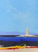 Donald Hamilton Fraser (1929-2009), limited edition colour screenprint, Coastal landscape with