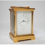 A carriage timepiece, signed Garrard and Co. to the face and stamped ‘Made in England’, 13.5cm***