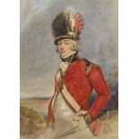 After Arthur William Devis (English, 1763-1822), watercolour, Portrait of Lieutenant Colonel